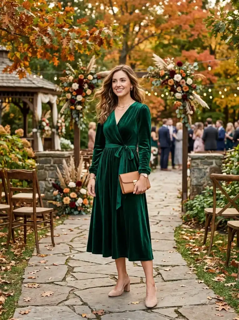1-Fall Wedding Guest Outfit Ideas
