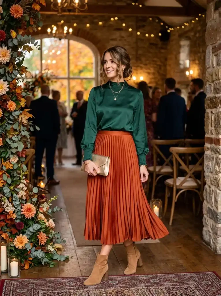 11-Fall Wedding Guest Outfit Idea