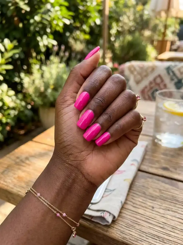 14-Summer Nail Color Idea for Dark Skin