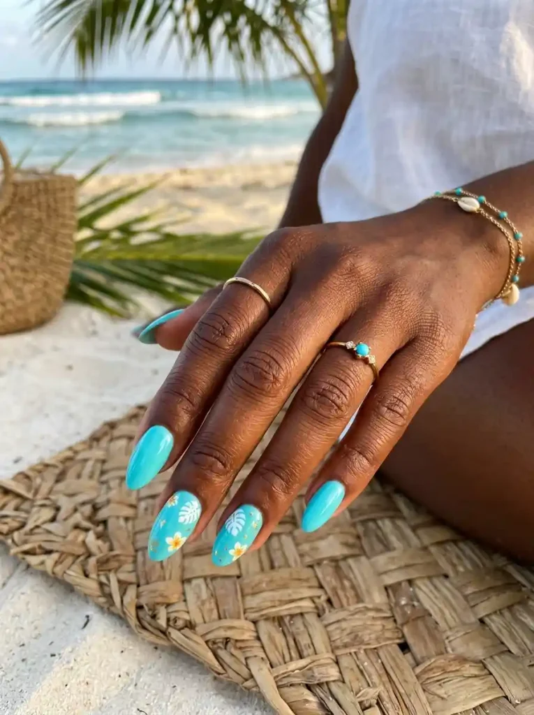 15-Summer Nail Color Idea for Dark Skin