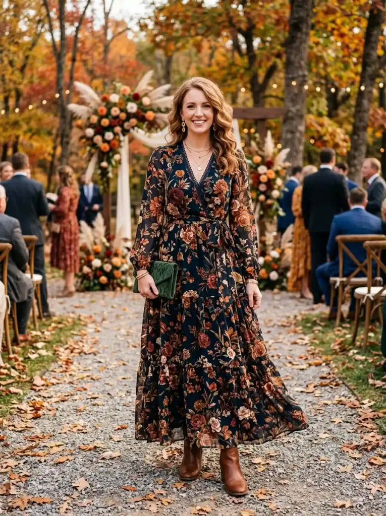 17-Fall Wedding Guest Outfit Idea