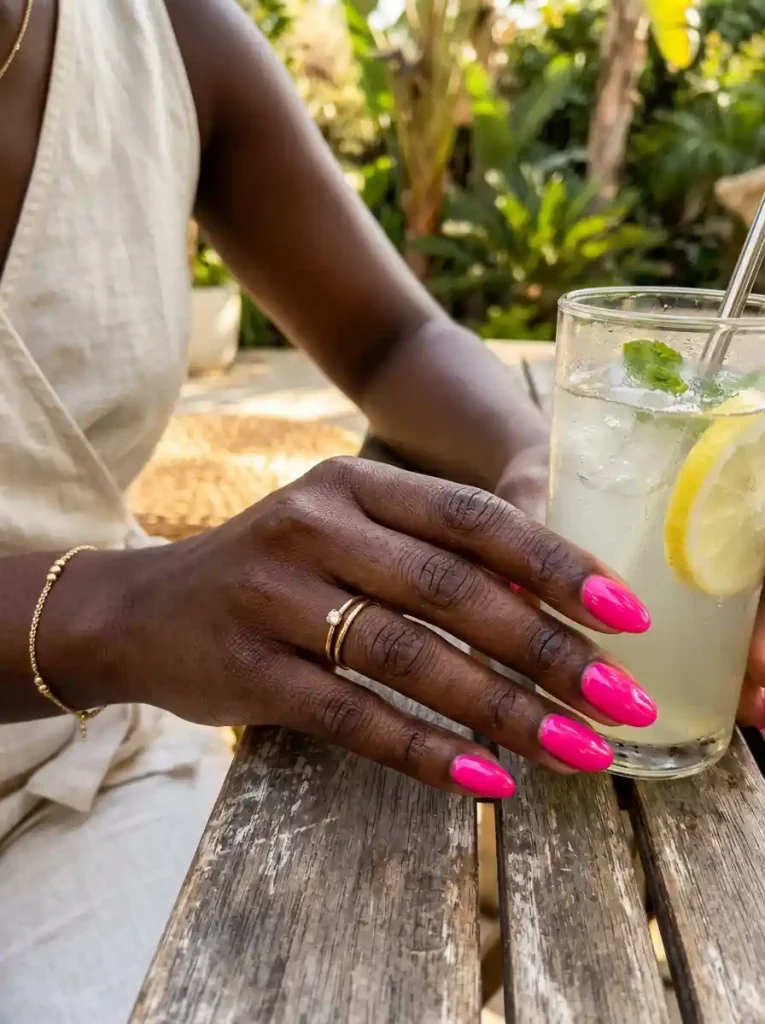 3-Summer Nail Color Idea for Dark Skin