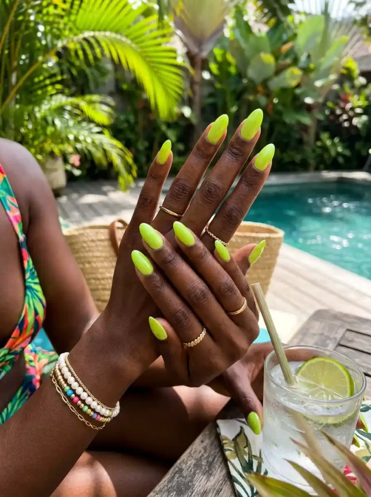 4-Summer Nail Color Idea for Dark Skin