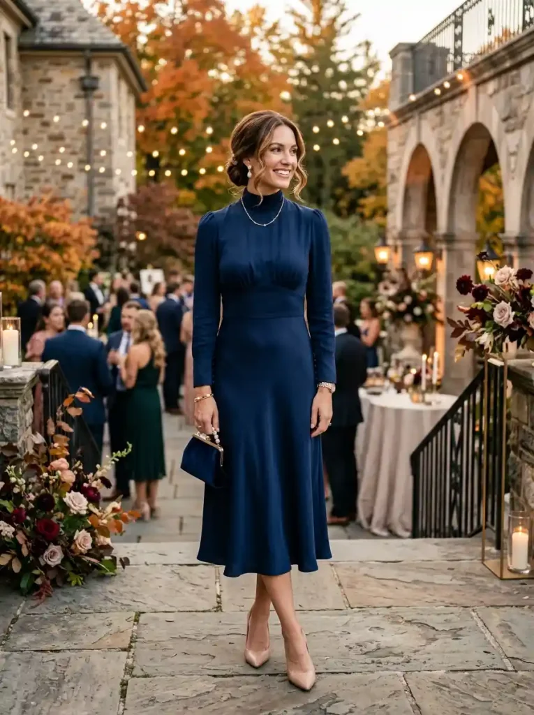 5-Fall Wedding Guest Outfit Idea