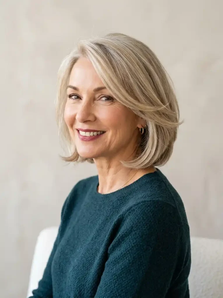 1-Soft Layered Bob Women Over 50 Haircuts