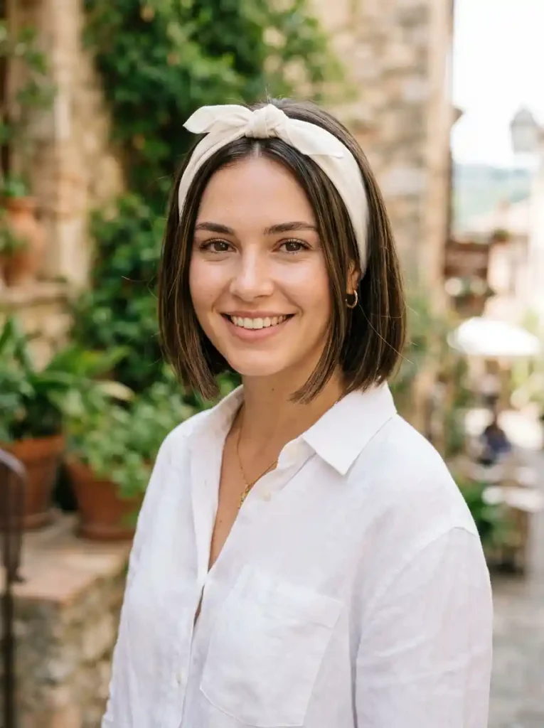 1. Classic Front Knot Bandana Bob