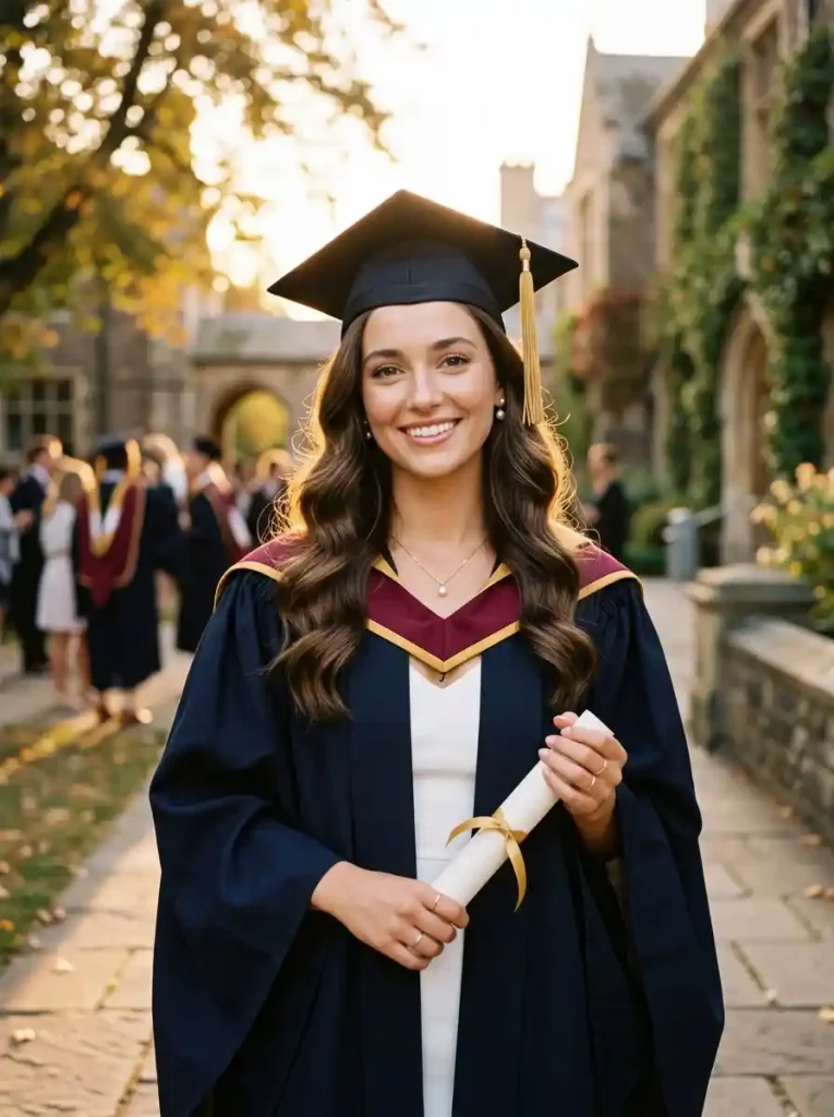 1. Soft Hollywood Waves for an Elegant Graduation Look
