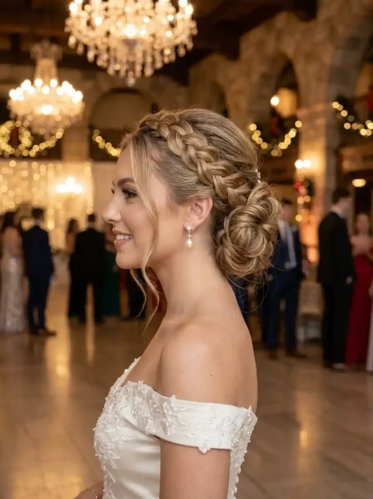 12. Double Dutch Crown Updo