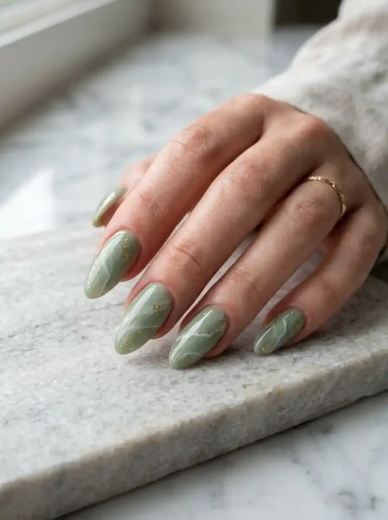 13. Soft Sage Marble