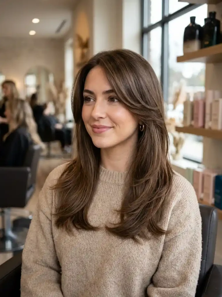 15. Airy Hush Cut with a Side Part hairstyles