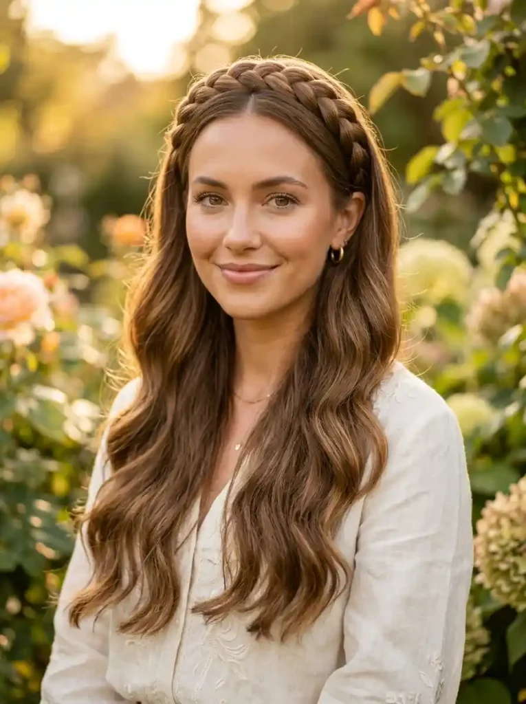 15. Braided Headband Plait