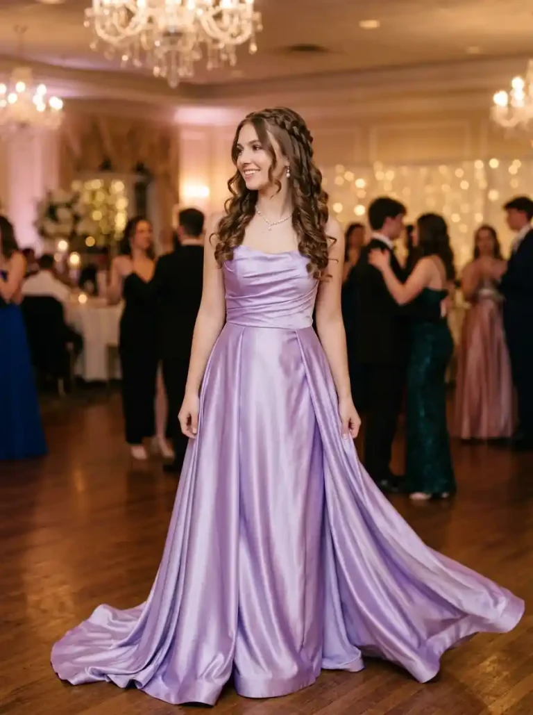 15. Soft Waterfall Braid with Romantic Curls-prom hairstyles for medium hair