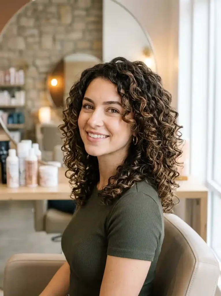 15.Curly Layered Cut