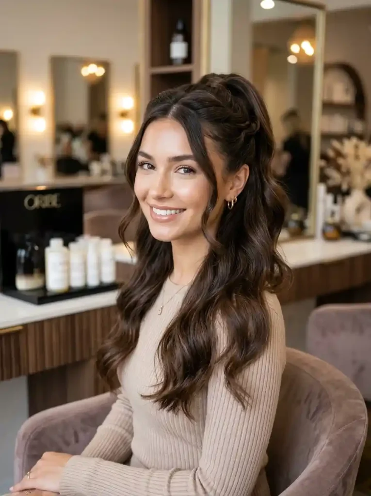 16. Twisted Crown Ponytail