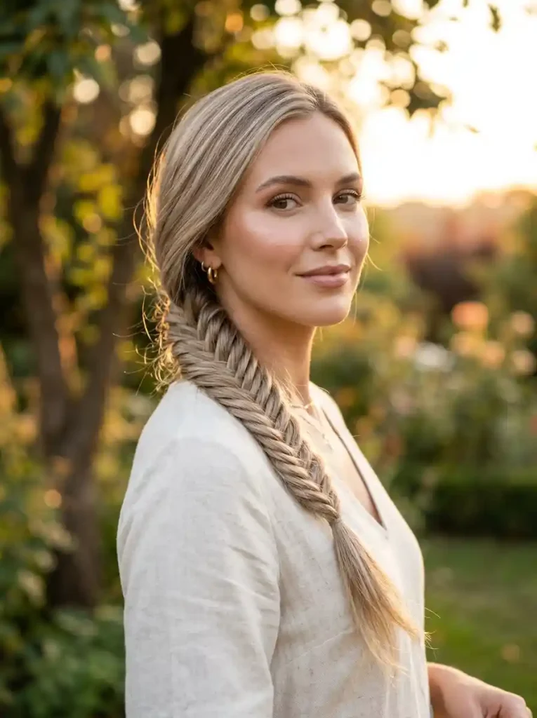 17. Loose Fishtail Side Braid