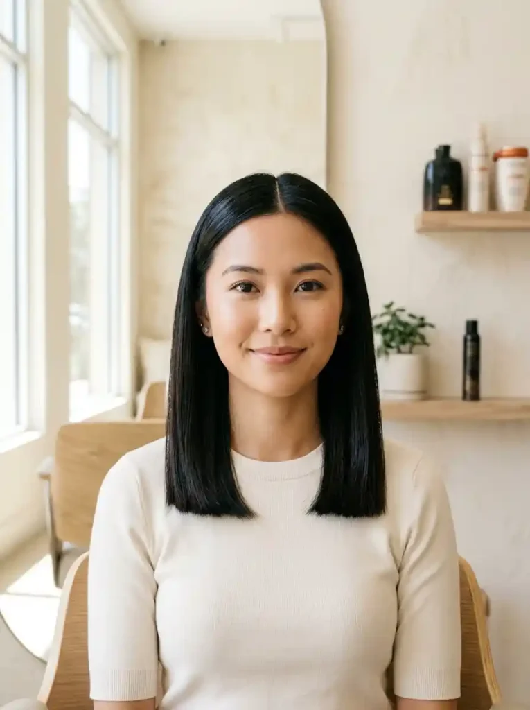 18. Sleek Straight Cut