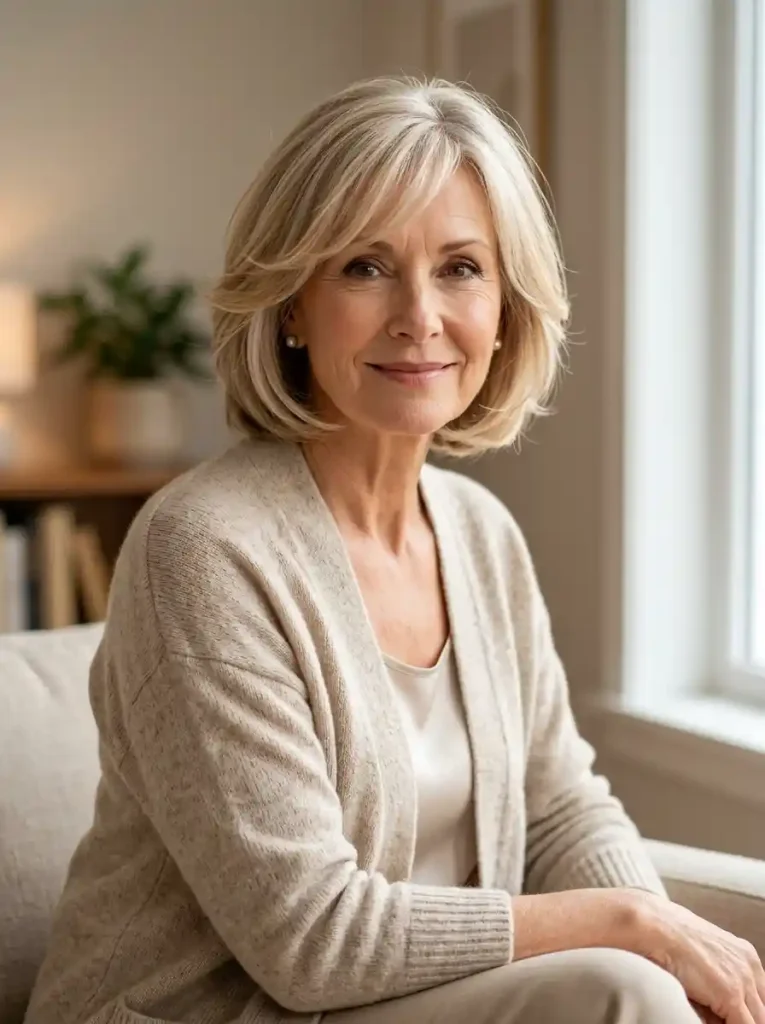 18. Soft Feathered Bob