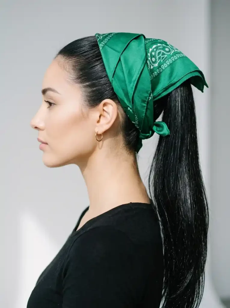 18. Wrapped High Ponytail