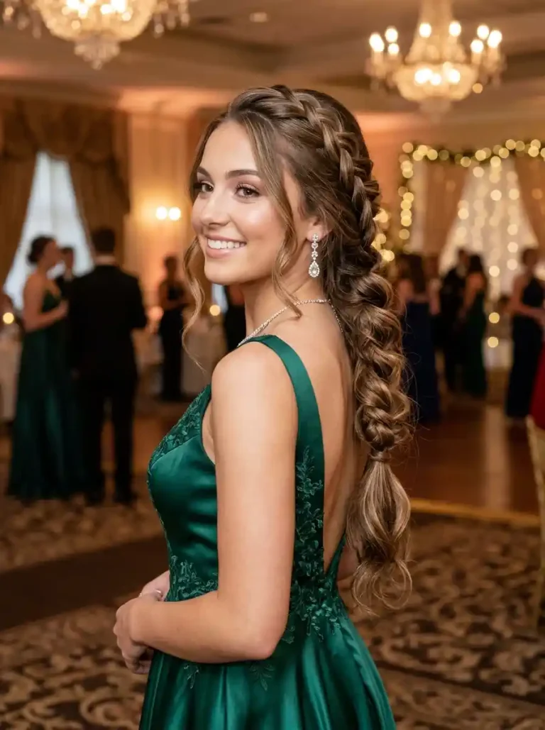 19. Layered Infinity Braid-Prom Hairstyles for Long Hair