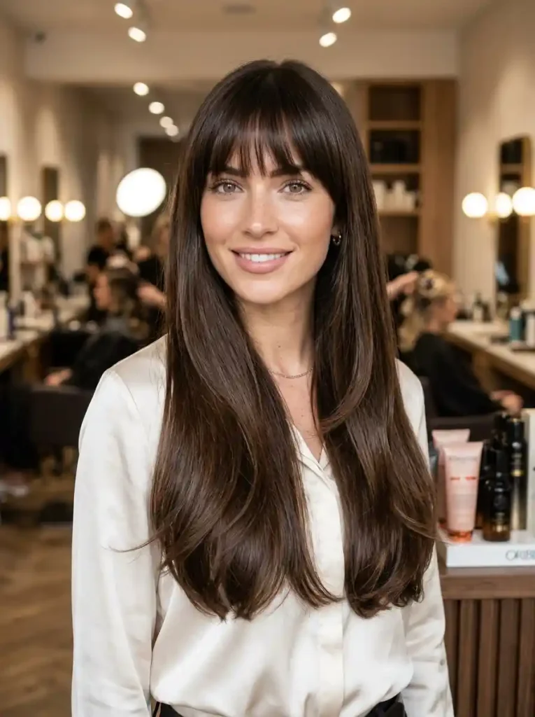 19. Silk Layers with Brow-Skimming Fringe