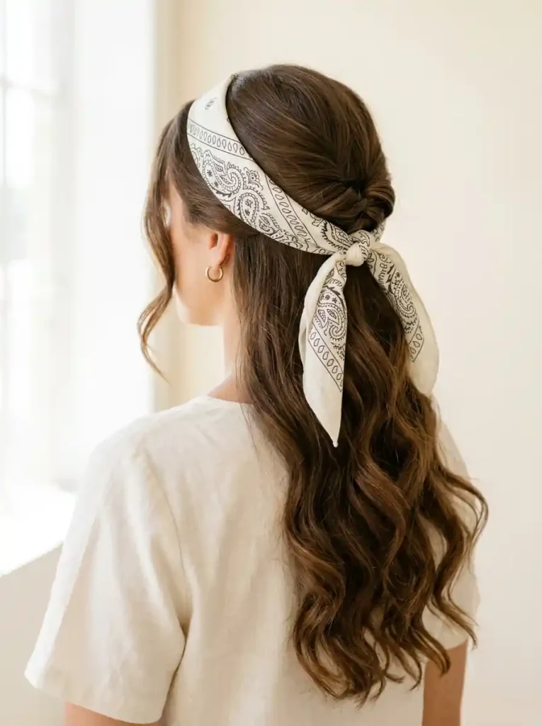 19. Twisted Half-Up Style