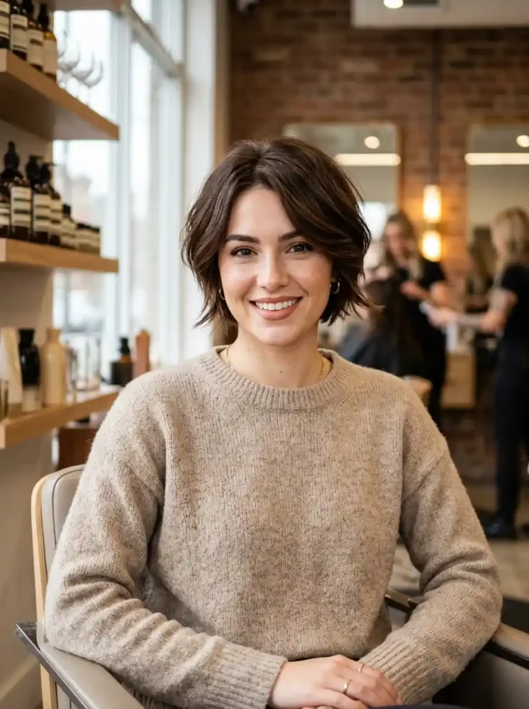 2. Luxe Bixie Cut with a Soft Side Part hairstyles