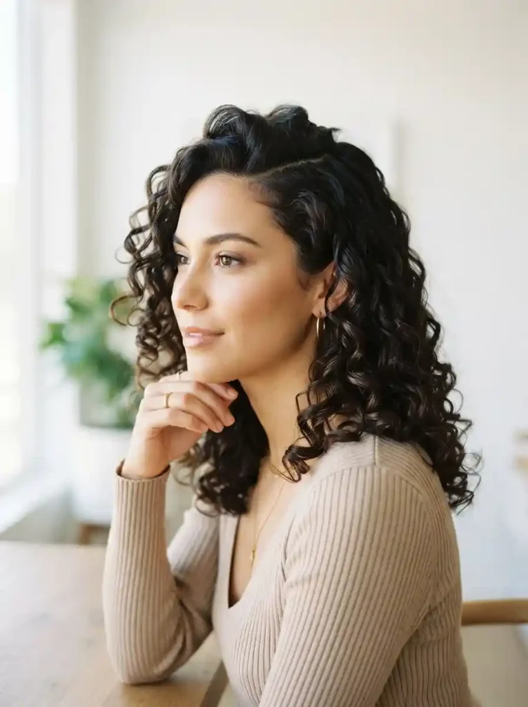 Side-Part-Curls