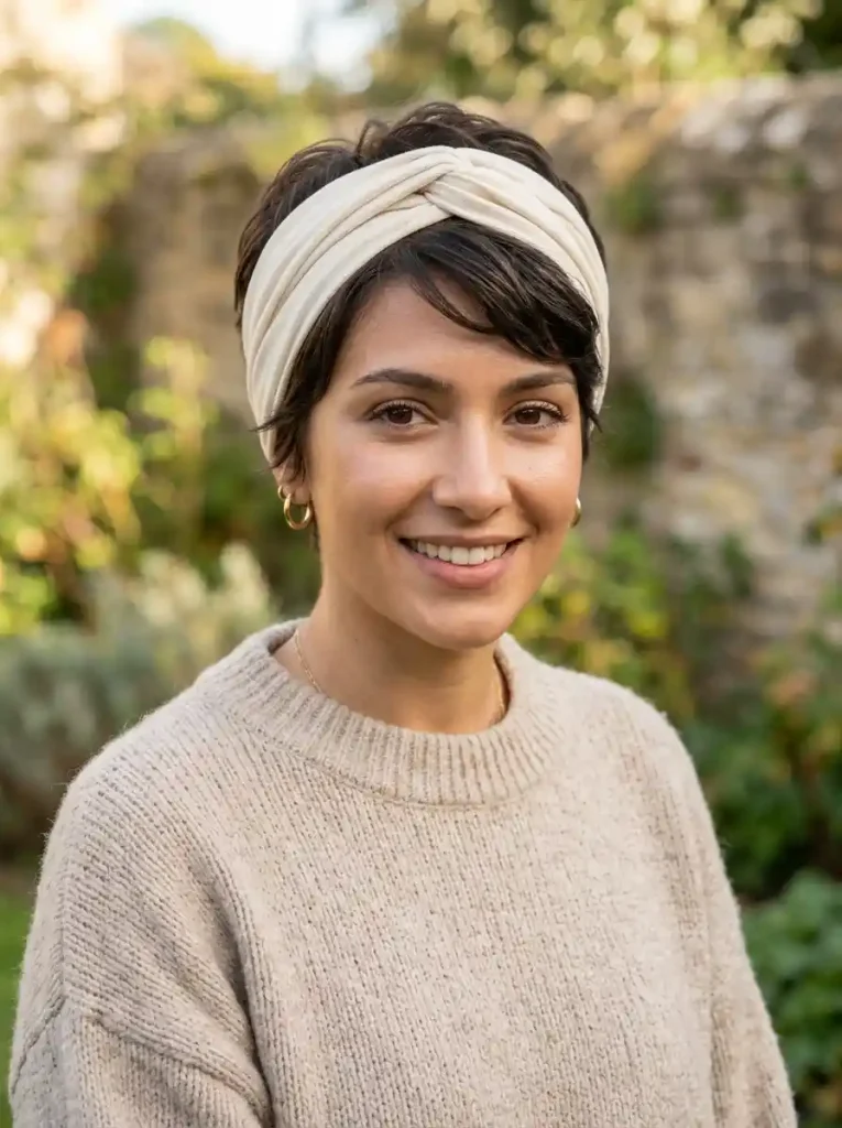 2. Twisted Crown Bandana Pixie