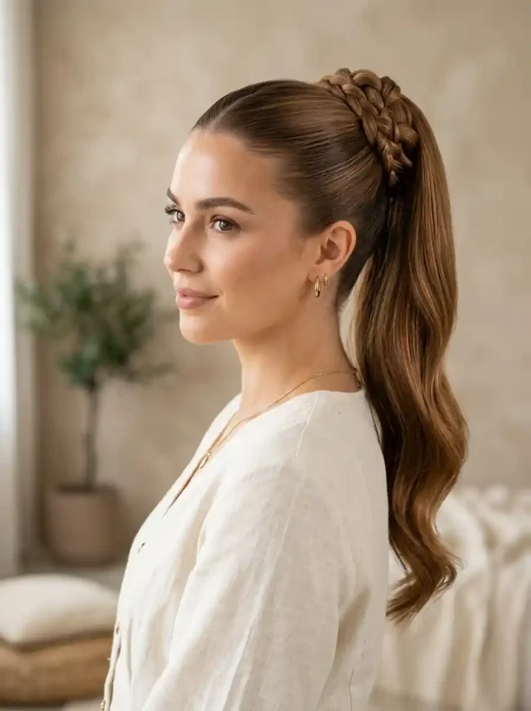 20. Knotted Plait Ponytail