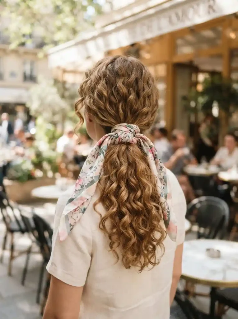Scarf-Wrapped-Ponytail