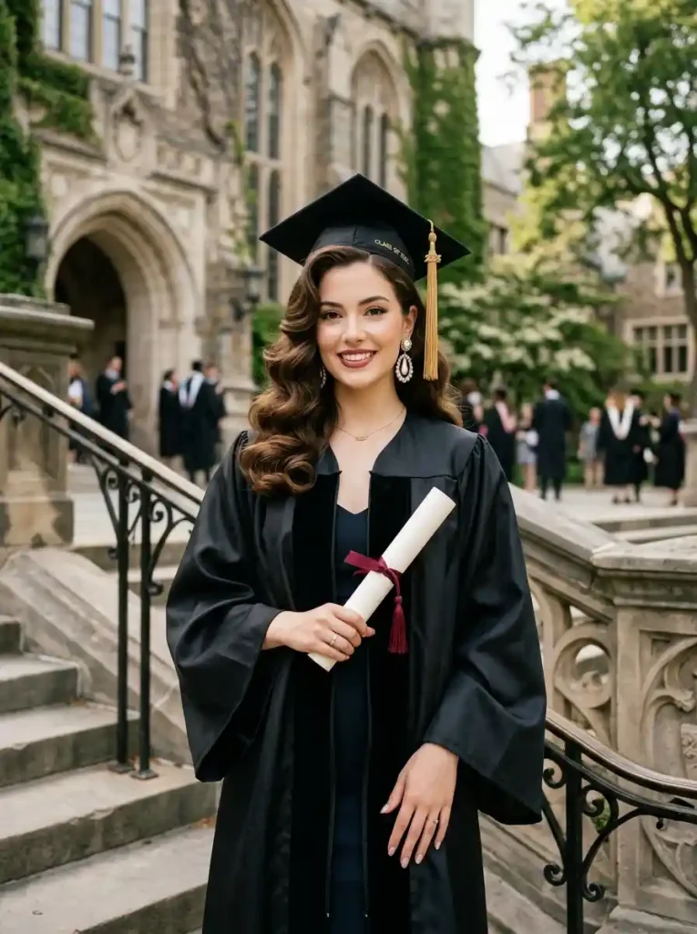 20. Vintage-Inspired Curls for a Classic Graduation Hairstyle