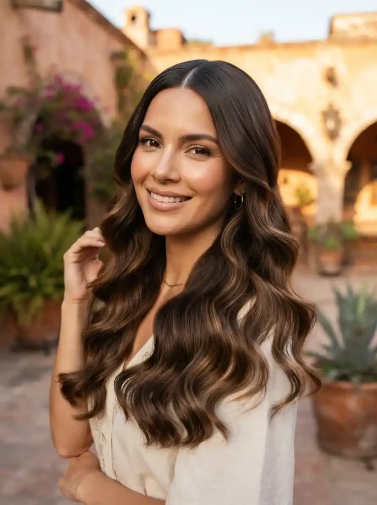 Elegant-Mexican-Waves-Hairstyle