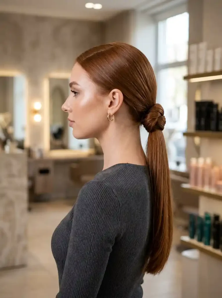 23. Knotted Low Ponytail