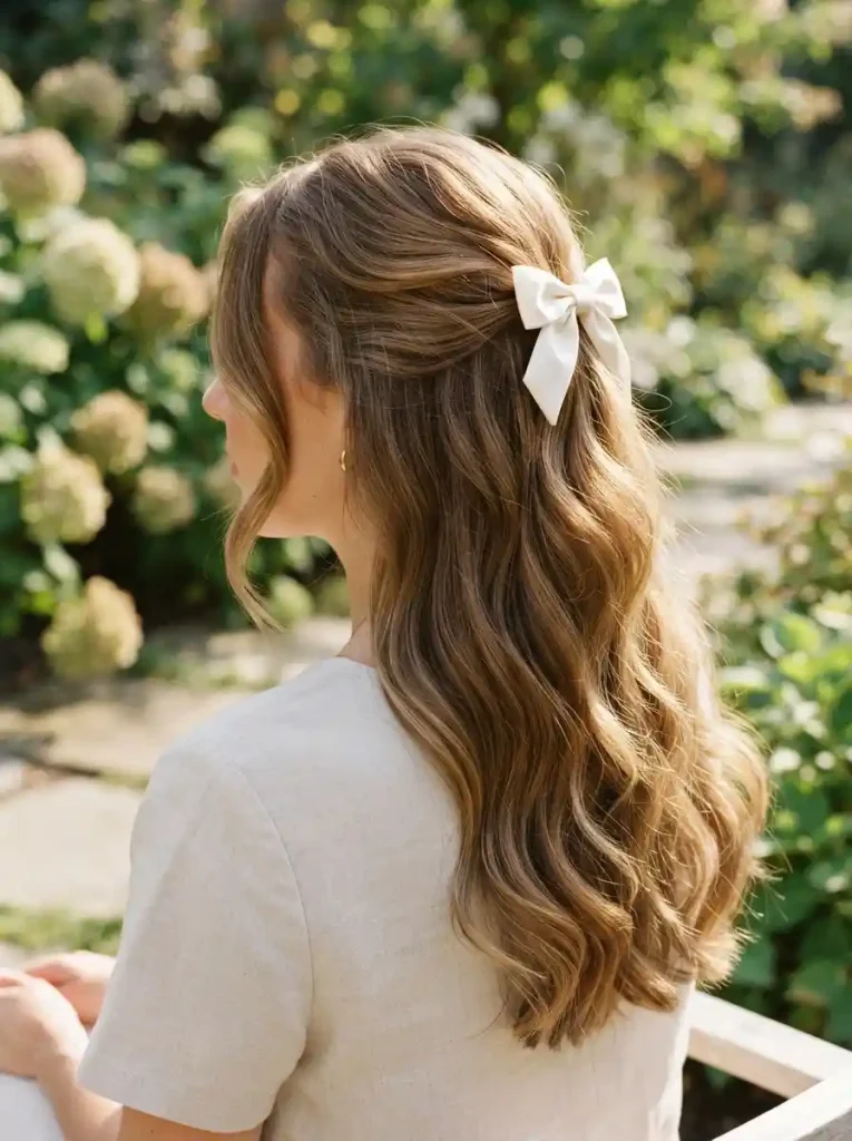 Half-Up-Bow-Clip.-August hairstyles