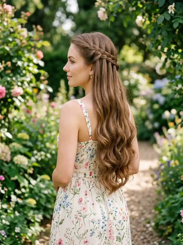 4. Waterfall Plait with Soft Waves