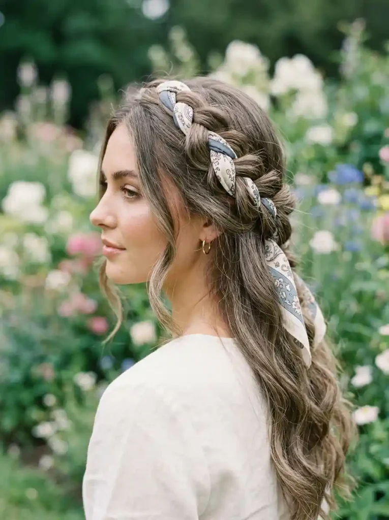 5. Braided Bandana Crown