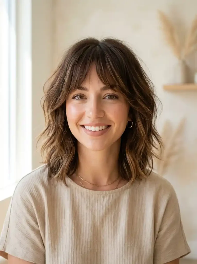 5. Soft Shag Bob
