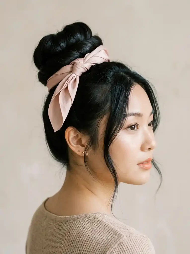 6. High Bun Wrap