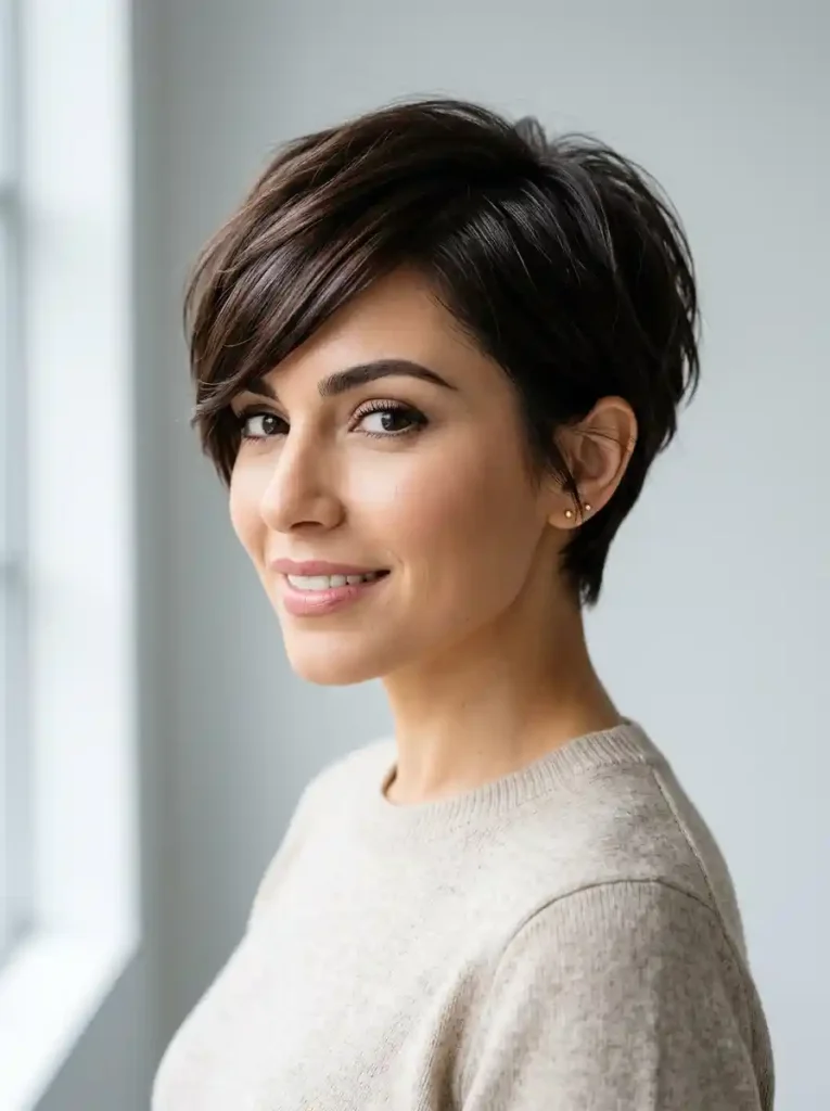 6. Side Swept Pixie