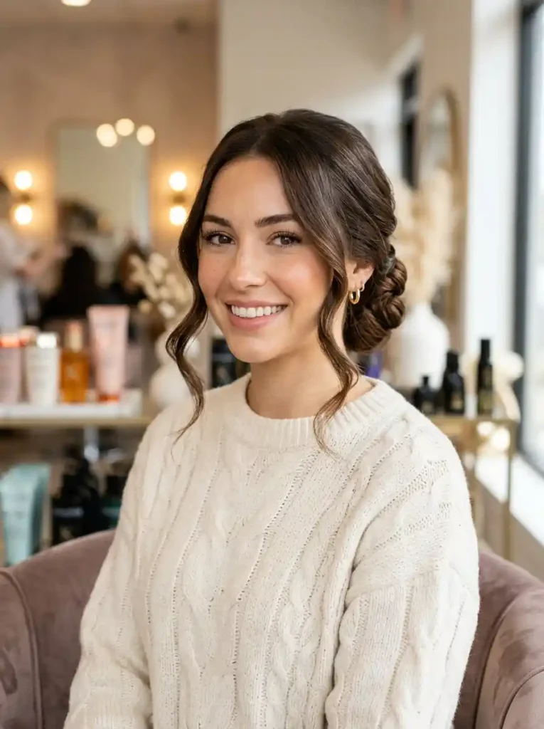 6. Twisted Low Bun
