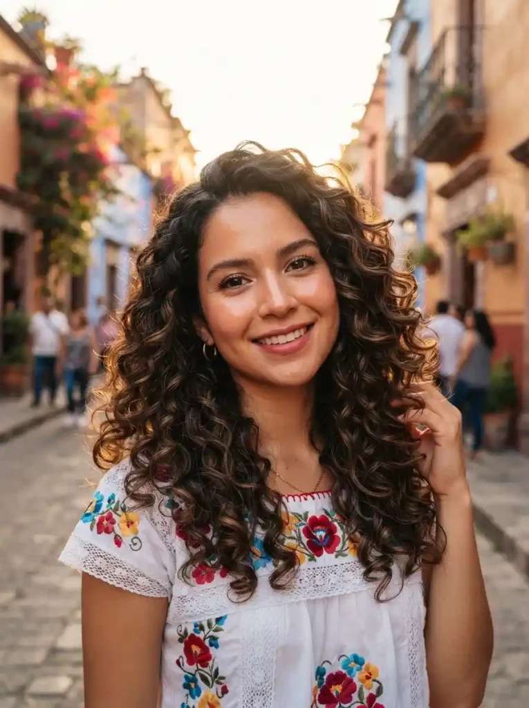 Curly mexico hairstyle for women.
