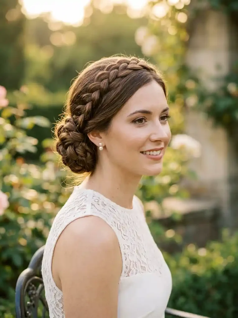7. Halo Plait Bun