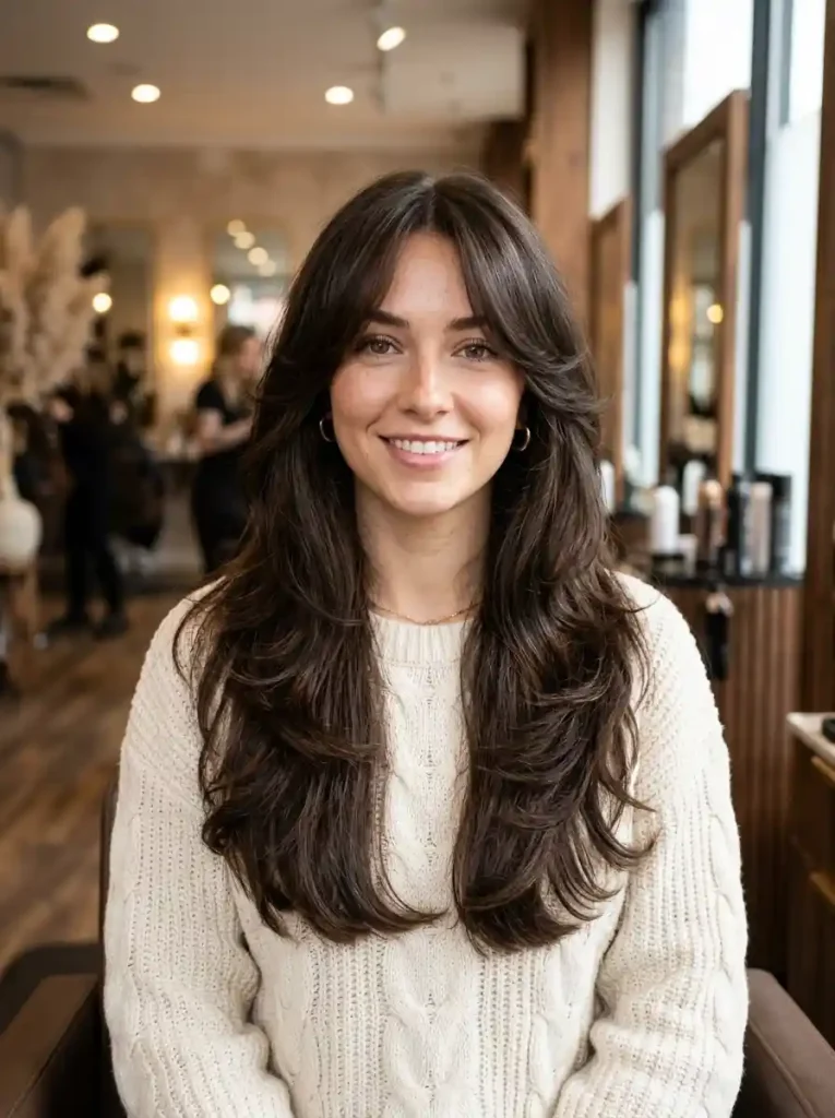 7. Long Butterfly Fringe with Floating Layers