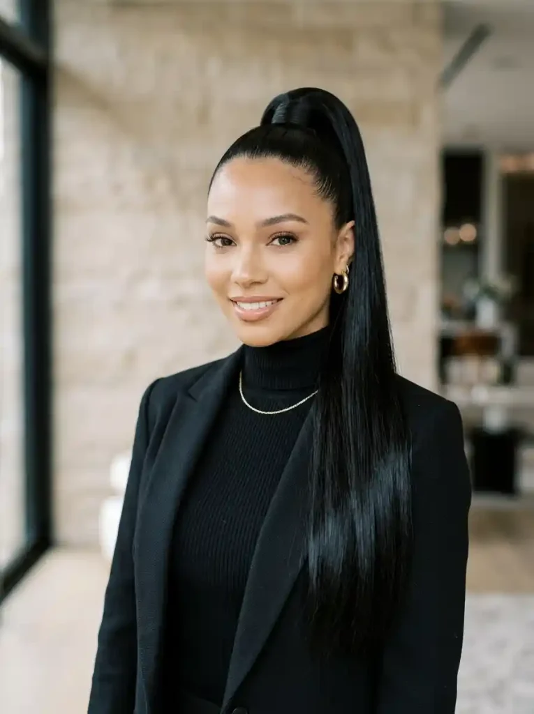 7. Sleek High Ponytail