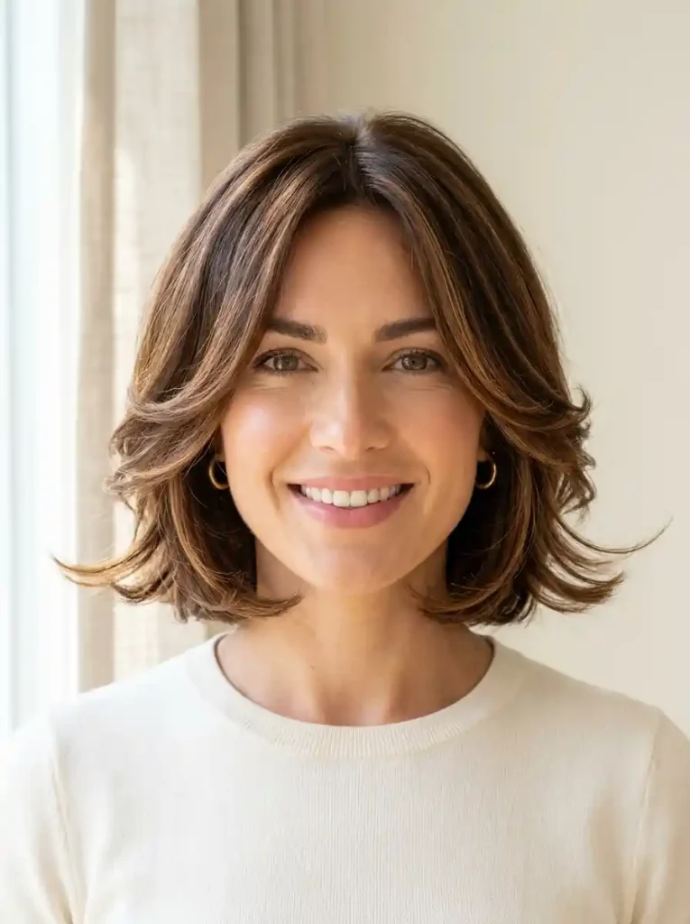 8. Feathered Bob