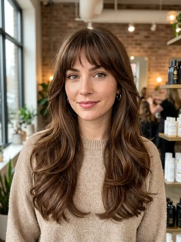 9. Long Ribbon Layers with Soft Micro Fringe