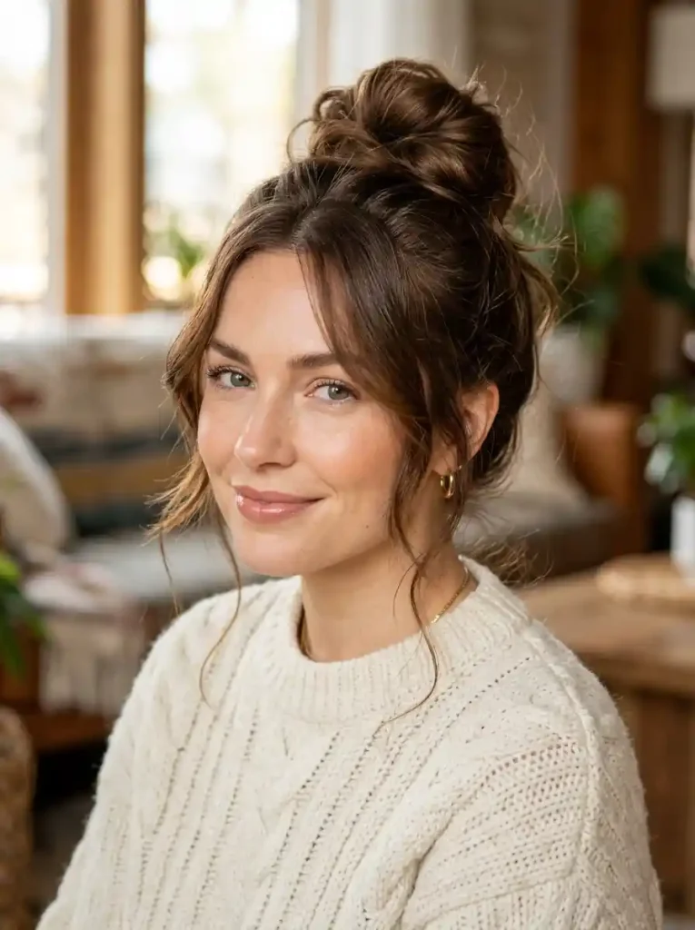9. Relaxed Messy Bun