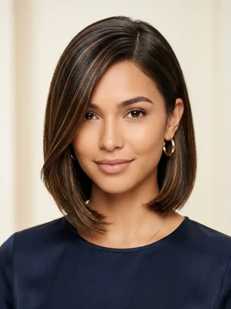 9. Side-Swept Bob