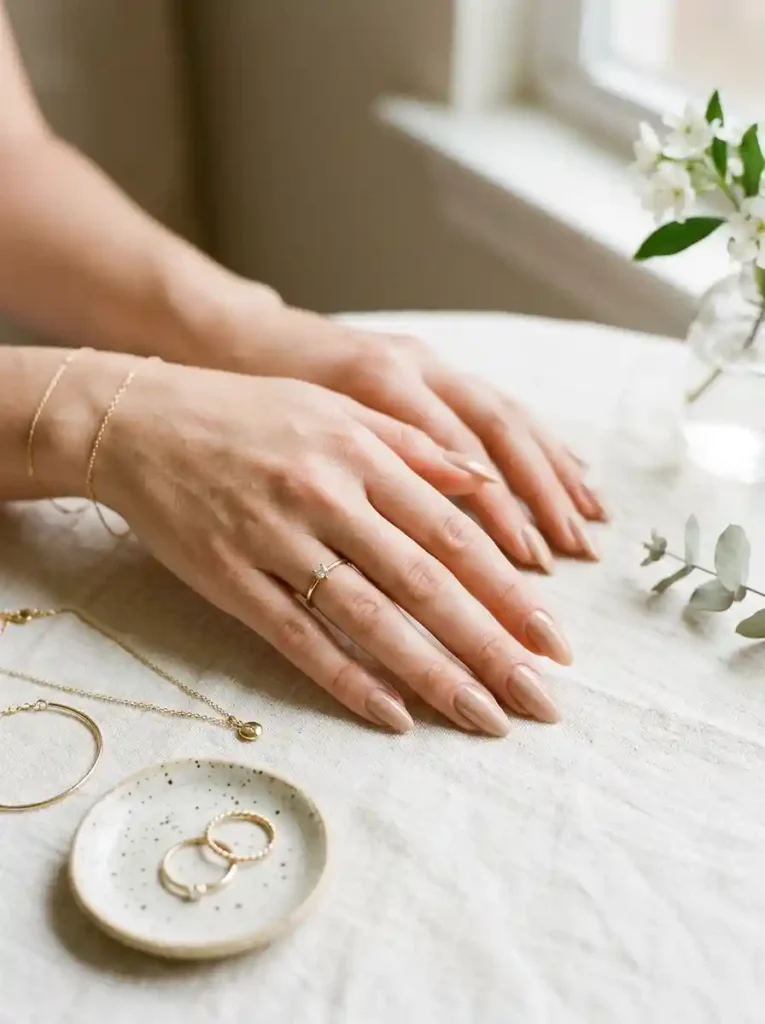 1. Classic Nude Almond Nail Ideas
