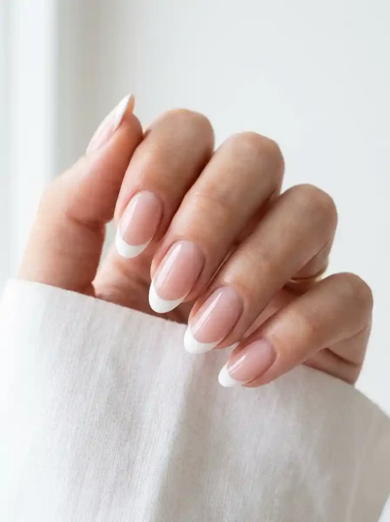 1. Classic White Tips French Tip Nail Ideas